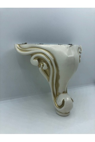 PLASTİK,14 CM KREM-GOLD EFEKTLİ BAZA,KOLTUK,MOBİLYA AYAĞI (4 ADET