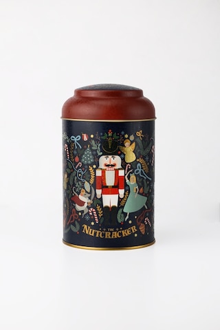Tales Nutcracker Desenli Yuvarlak Metal Kutu, 10.5 X 15 Cm, 1.1 Lt