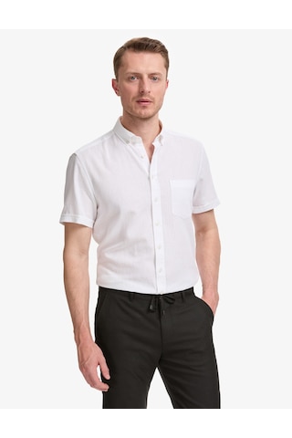Pierre Cardin Erkek Beyaz Gömlek Kısa Kollu 50325340-vr013