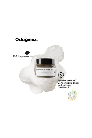 L'Oréal Professionnel Absolut Repair Molecular Tüm Yıpranmış Saçlar İçin Yoğun Onarıcı Maske 250 ML