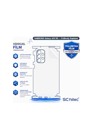Schitec Samsung Galaxy Uyumlu, A33 5g Fullbody Nano Kaplama Koruyucu Film