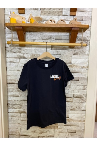Laciel Paris İstanbul Baskılı Çocuk Tişört SIYAH
