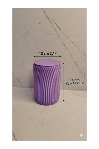Nesli Dekor Mini Masaüstü Çöp Kovası - Mor