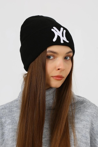 Reva Ny Baskılı Bere New York Bere Siyah Standart Standart