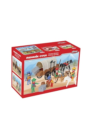 Pilsan Oyuncak Mini Mekanik Serisi:3 Kovboy Arabası