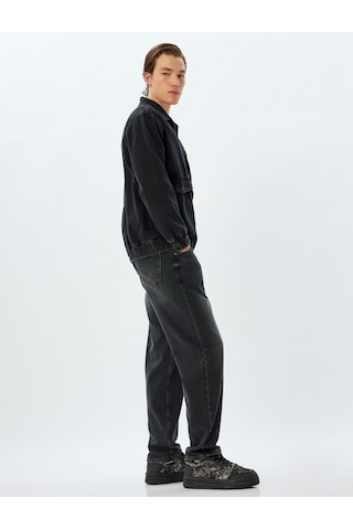 Koton Düz Paça Straight Fit Kot Pantolon Standart Bel - Mark Jean Siyah 5wam40066ıd Siyah