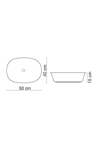 Eh-4600 Tezgah Üstü Lavabo Beyaz Renkli