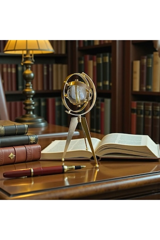 Vintage Armillary Küre Çalışma Odası Ve Kütüphane Dekoru Vintage Armillary Küre Çalışma Odası Ve Kütüphane Dekoru