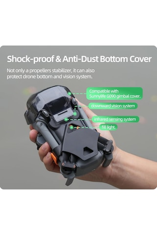 Sunnylife Djı Mini 5 Pro Pervane Tutucu, Engel Sensörü Koruyucu Sabitleyici Kayış Propeller Holder