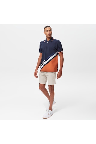 Nautica Erkek Lacivert Classic Fit Kısa Kollu Polo Renk Bloklu K35428t Lacivert