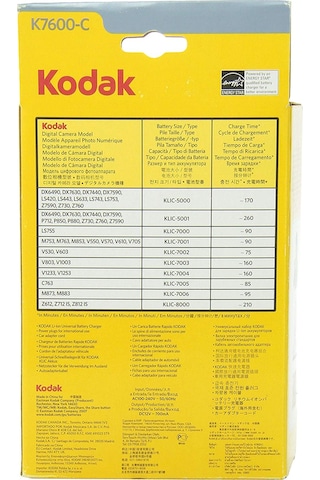 Kodak Klic 7001 Batarya İçin Şarj Aleti K7600 C