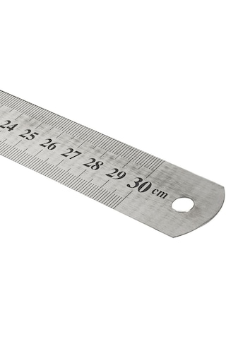 Paslanmaz Çelik Cetvel Ön Yüzü Cm / Arka Yüzü İnch 30cm 30 M