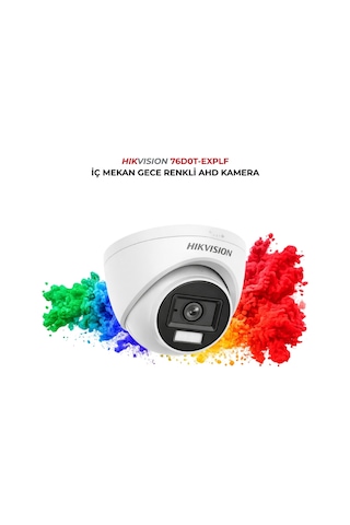 Renkli Gece Görüşlü Dome Kamera Ds-2ce76d0t-exlpf