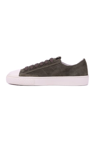 Shoetyle - Hakiki Süet Deri Yeşil Renk Erkek Sneaker - 666-0386 -1578