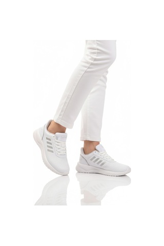 Beyaz Bağcıklı Hafif Esnek Unisex Spor Ayakkabı Nereus G Beyaz