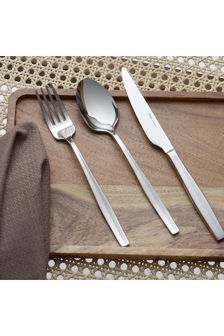 Hisar Didim 24 Parça 6 Kişilik Çatal Kaşık Bıçak Takımı Inox