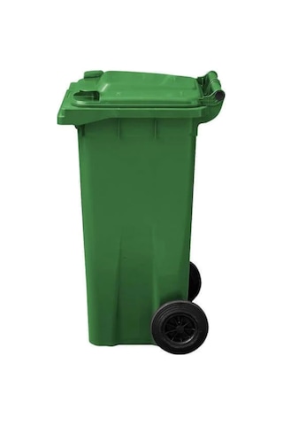 Mck Yeşil Plastik Çöp Konteyneri 120 Litre Konteyner - A+ Isıya Açık Yeşil