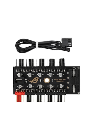 Kangvka Bilgisayar Kasa Fan Kontrolcü Hub - 10 Portlu 4pin Pwm, Ana Kart Arayüzü Yetersizliği Sorunu Çözücü