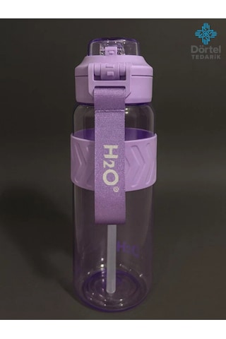 H2o Kilitli Kapaklı Tritan Suluk 1000 Ml Bpa İçermez, Sızdırmaz, Dayanıklı Spor Ve Günlük Matara Mor