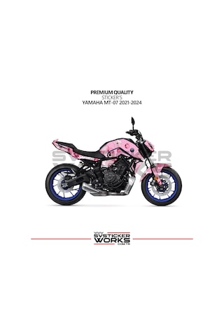 Yamaha Mt07 2021-2024 Kaplama Sticker Sakura Motor Kaplama Modeli Hazır Kit Yüksek Kalite