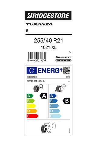 Bridgestone Turanza 6 Enliten B-slient XL 255/40 R21 102y Yaz Lastiği 2026