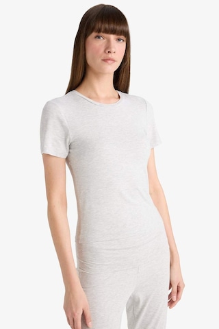 Defacto Bedene Oturan Kısa Kollu Tişört-fall İn Love Loungewear G0006ax25wngr93 Gri