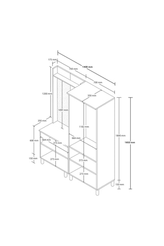 Set 5080-5084 Rapsody Sol Aynalı 6 Kapaklı Membran 7 Askılı Bohem Portmanto Sepet-beyaz Beyaz - Meşe