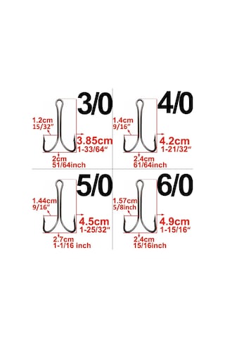 MSO Yüksek Karbonlu Çelik Ikili Balıkçılık Olta İğnesi
