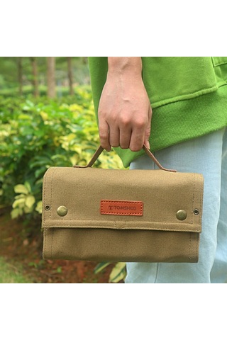 Tomshoo Taşınabilir Baharat Çantası 10 Baharat Kavanozları Y27346b Siyah