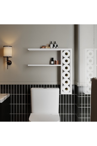 Tiny Duvar Rafı Duvara Monte, Modern Tasarım Beyaz