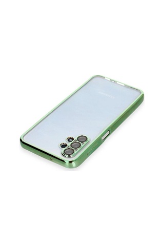Tedar Samsung Galaxy Uyumlu A13 4g Kılıf Razer Lensli Silikon - Yeşil Najmaddin standart