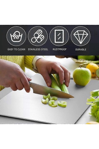 Titanyum Kesme Tahtası Çift Taraflı Titanyum Mutfak Doğrama Tahtası 30x20 Diğer