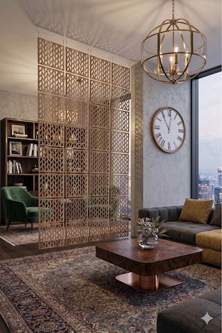 Lazer Kesim Paravan, Ahşap Separatör, Oda 4'lü Panel Levha Model28 40 X 40 Cm