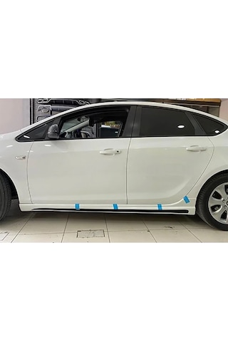 Opel Astra J Sedan Kanallı Yan Marşpiyel Seti Plastik 2 Adet Mat Siyah 2009-2015 Karlık+ek+bodykit