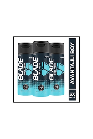 Blade Cool Fresh Erkek Sprey Deodorant 3 x 200 ML