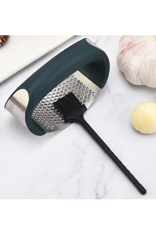 Jzcat Paslanmaz Çelik Manuel Halka Sarımsak Presi-siyah
