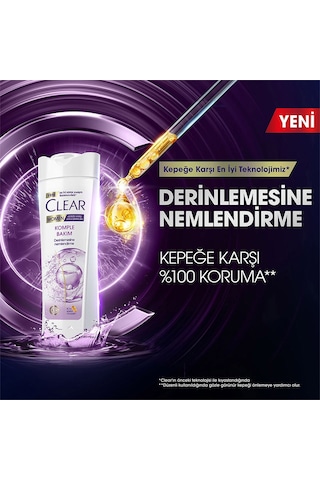 Clear Komple Bakım Kepeğe Karşı Etkili Şampuan 3 x 350 ML