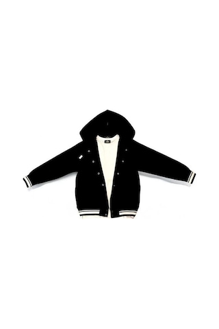 Erkek Çocuk Kapüşonlu 2li Sweatshirt-14687 Siyah