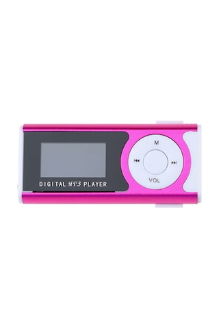 Geeroyoo Portatif Metal Mp3 Çalar玫红 Renkli, Tf Kart Desteği 16gb , Mp3/wma Format, Led Fener, Lcd Ekran, Cep Boyutu