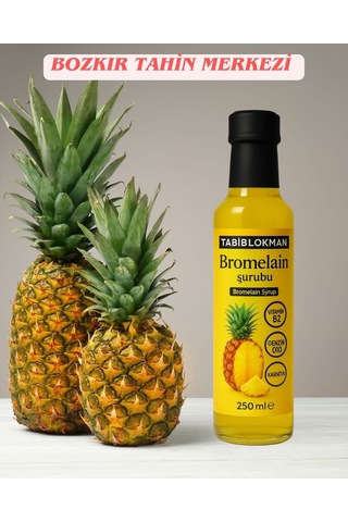 Bozkır Yöresel Bromelain Ananas İçeren  Şurubu 250 Ml Koenzim Q10 Ve L-karnitin İlaveli