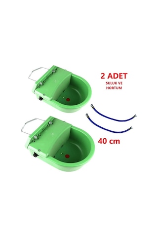 Otomatik Şamandıralı 4 Litre Plastik Hayvan Suluğu-2 Adet - Suluk Takımı Ve 40 Cm Hortum