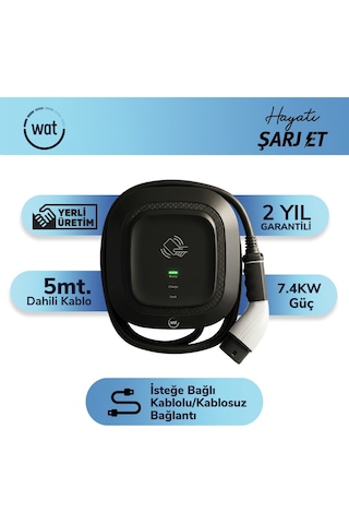 WAT Mobilite AW 7,4 kW RFID Elektrikli Araç Şarj İstasyonu