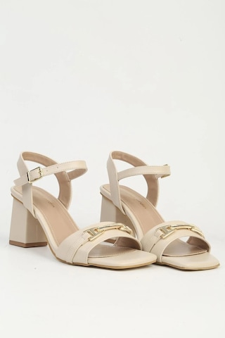 Pierre Cardin Bej Kadın Topuklu Sandalet Pc-55769 Z