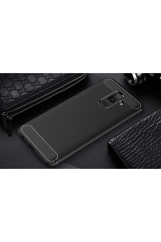 Galaxy J8 Kılıf Zore Room Silikon Kapak Gri