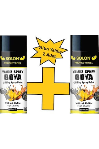 2 Adet Altın Yaldız Sprey Boya 400 Ml. 2 Adet Altın Yaldız Sprey Boya 400 Ml.