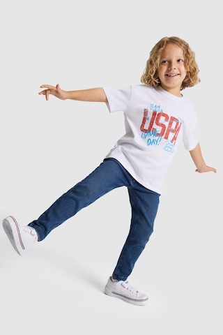 U.S. Polo Assn. Erkek Çocuk Beyaz Tişört 50327017-vr013