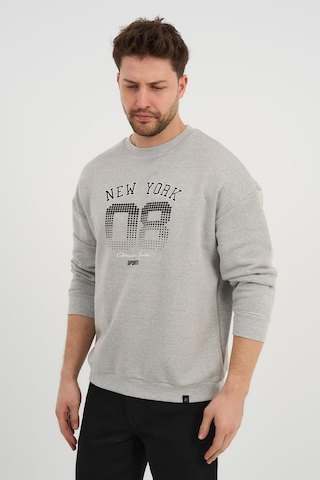 Alexander Gardi Alexandergardı Bisiklet Yaka Unisex Baskılı Sweatshirt Unx-37401 Gri