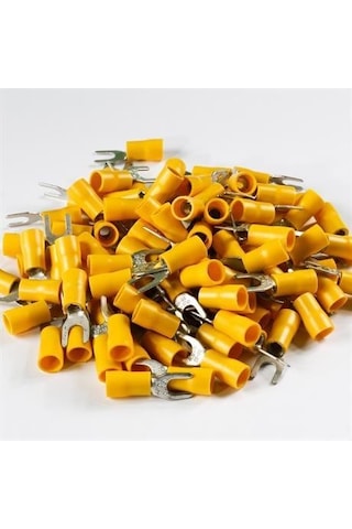 Eurowest 4,00-6,00mm M5 Çatal Tip İzoleli Kablo Ucu 1 Kutu 100 Adet
