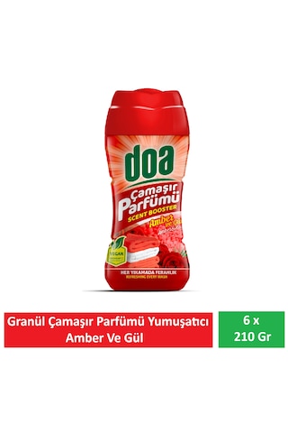 Doa Granül Çamaşır Parfümü & Çamaşır Yumuşatıcı Amber Ve Gül 6 X 210 Gr 6'lı Set