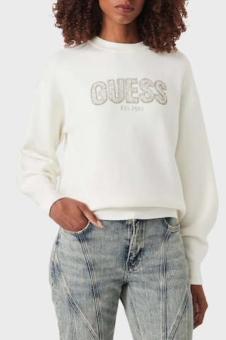 Guess Ls Cn Madeline Logo Kazak W6yr30z0978 Kadın Kazak W6yr30 Z0978 G012 Beyaz